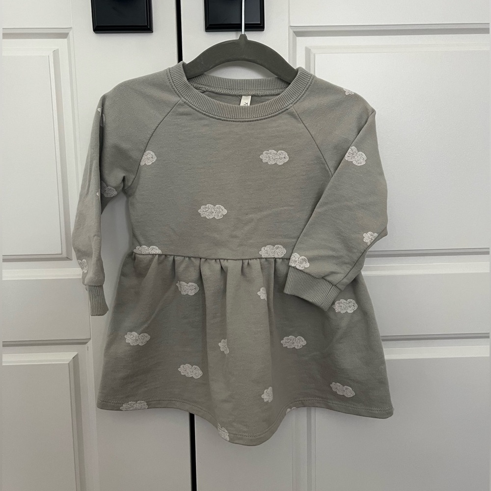 Rylee + Cru Grey Cloud Baby Dress/Tunic sz 6-12mo
